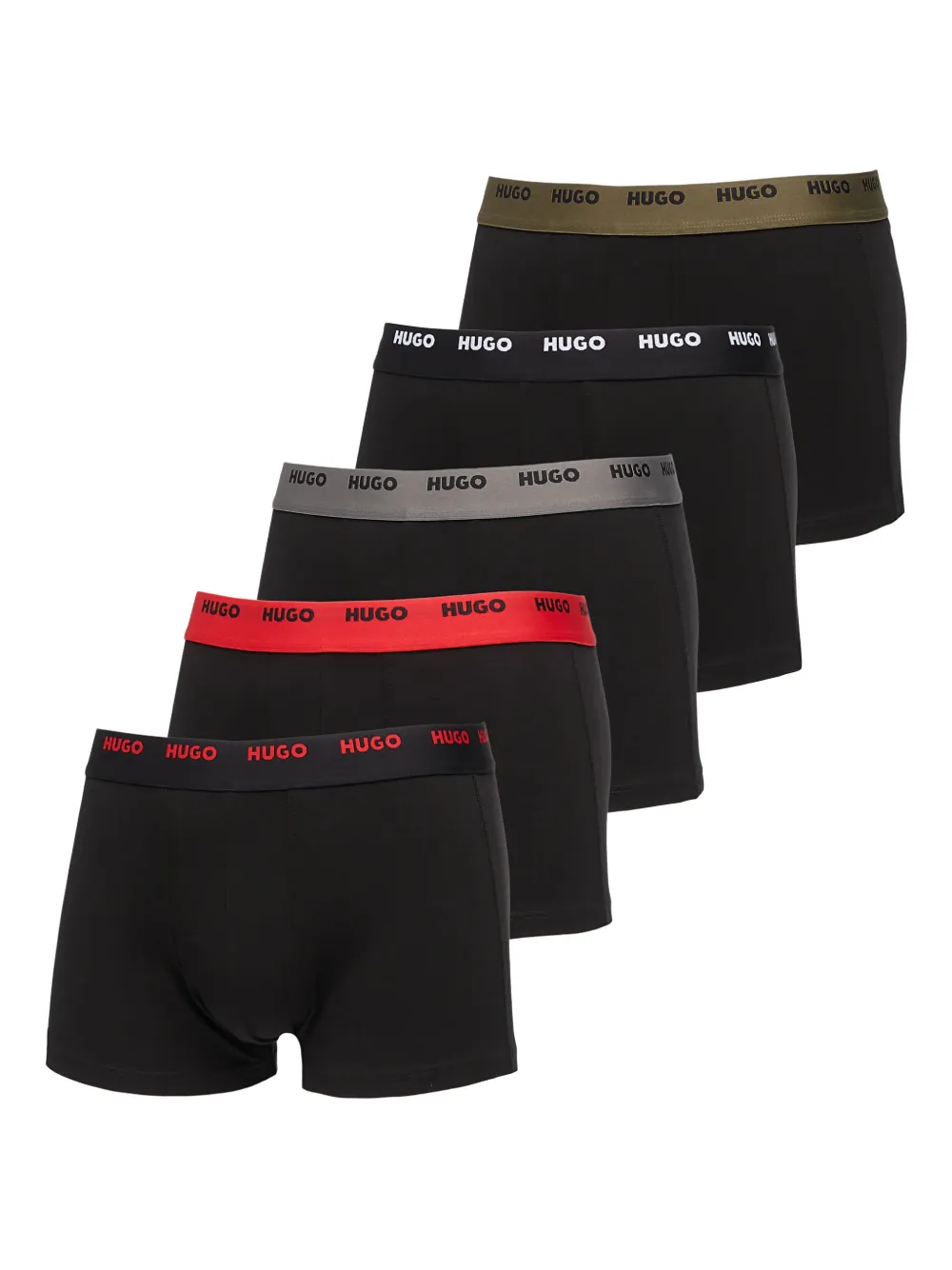 HUGO logo-waistband boxers (pack of five) | Black | Image 1