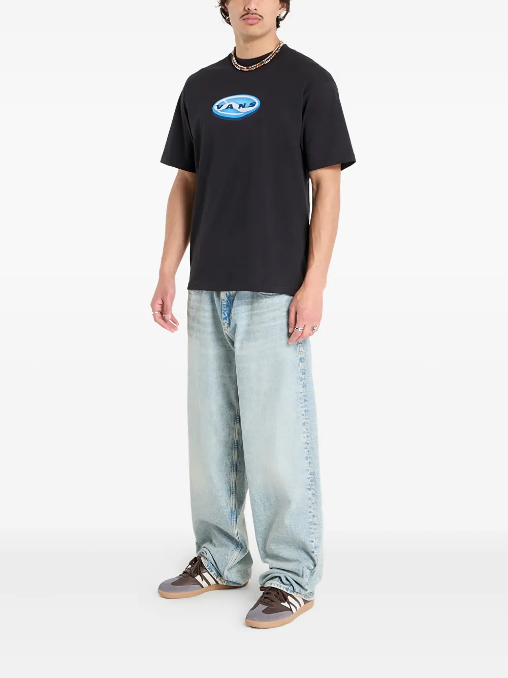Vans Logo-print T-shirt In Black