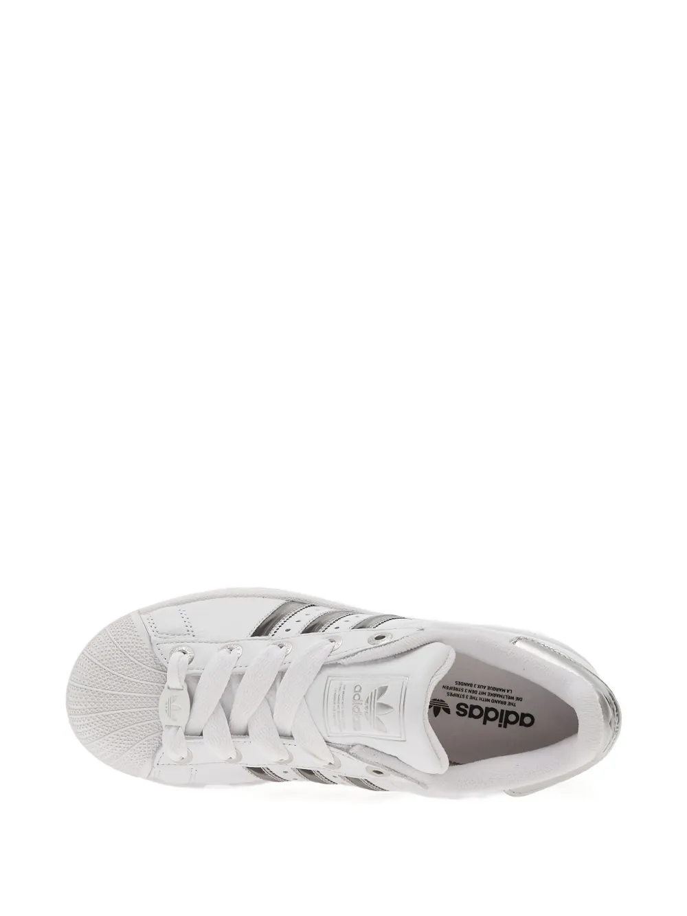 adidas Superstar II metallic-stripe sneakers White