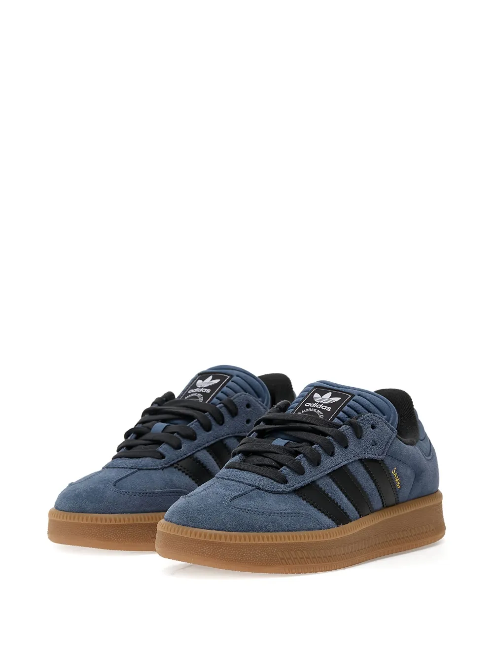 adidas Samba three-stripe trainers Blue