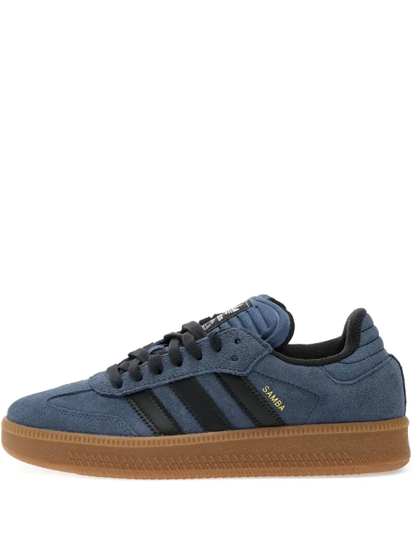 Adidas Samba three-stripe Trainers | Blue | FARFETCH