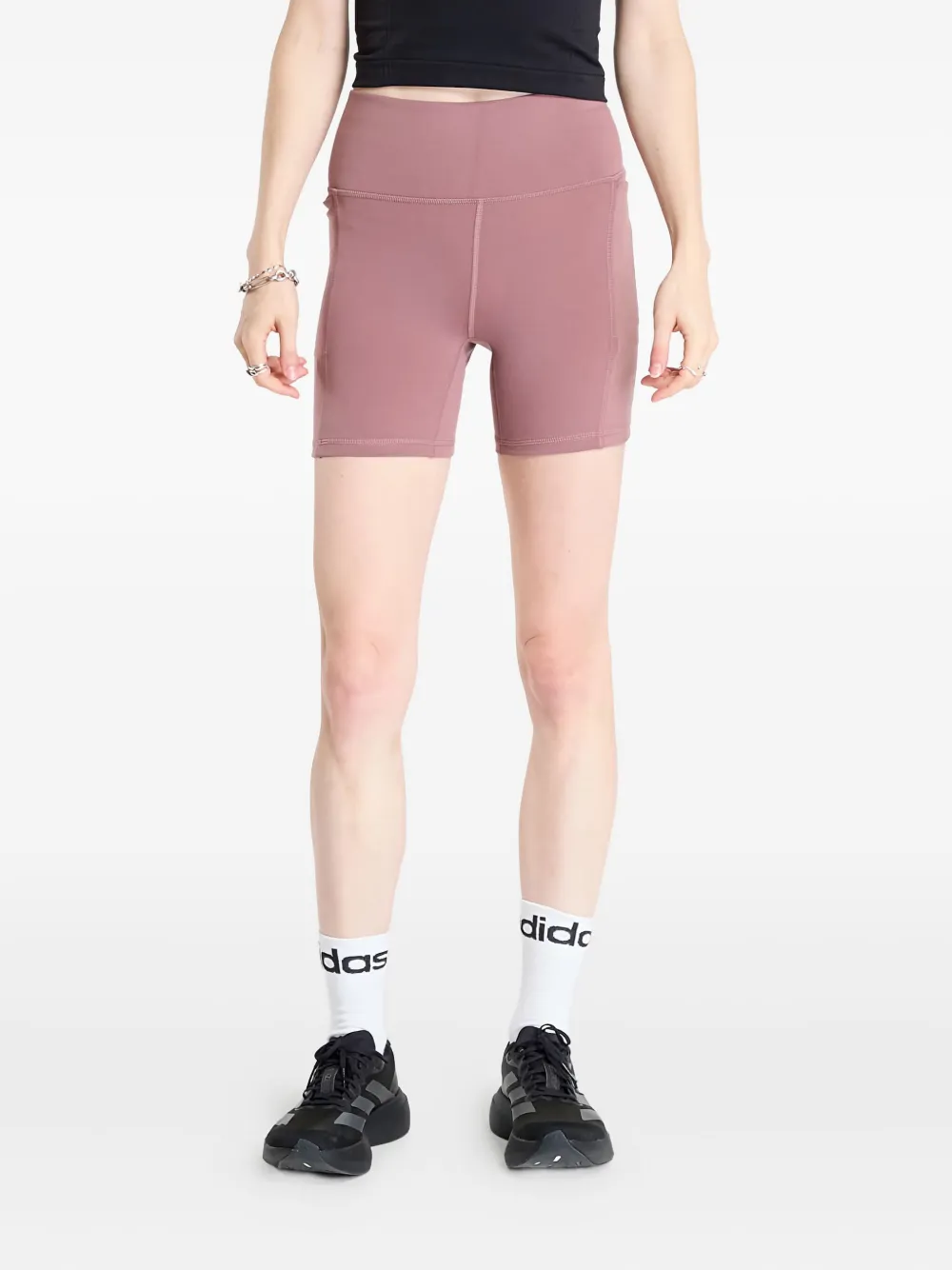 Under Armour Project Rock High-waisted Shorts In Red