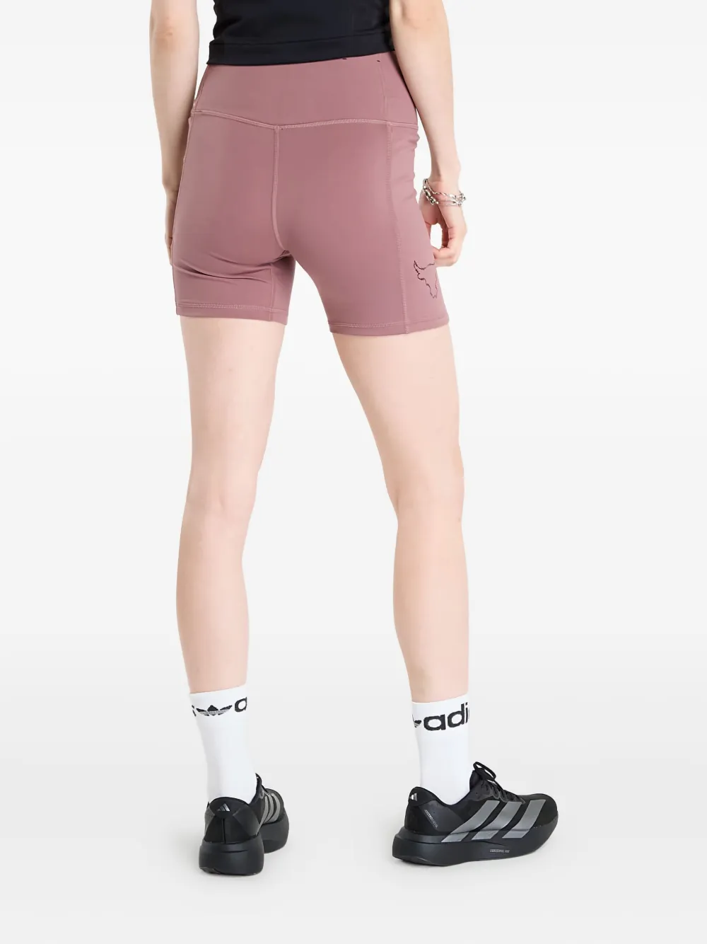 Under Armour Project Rock High-waisted Shorts In Red