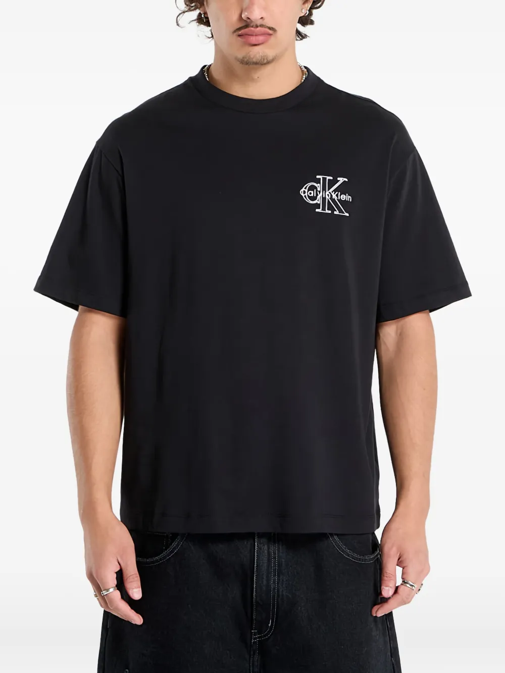 Calvin Klein embroidered-logo T-shirt | T-Shirts | Image 2