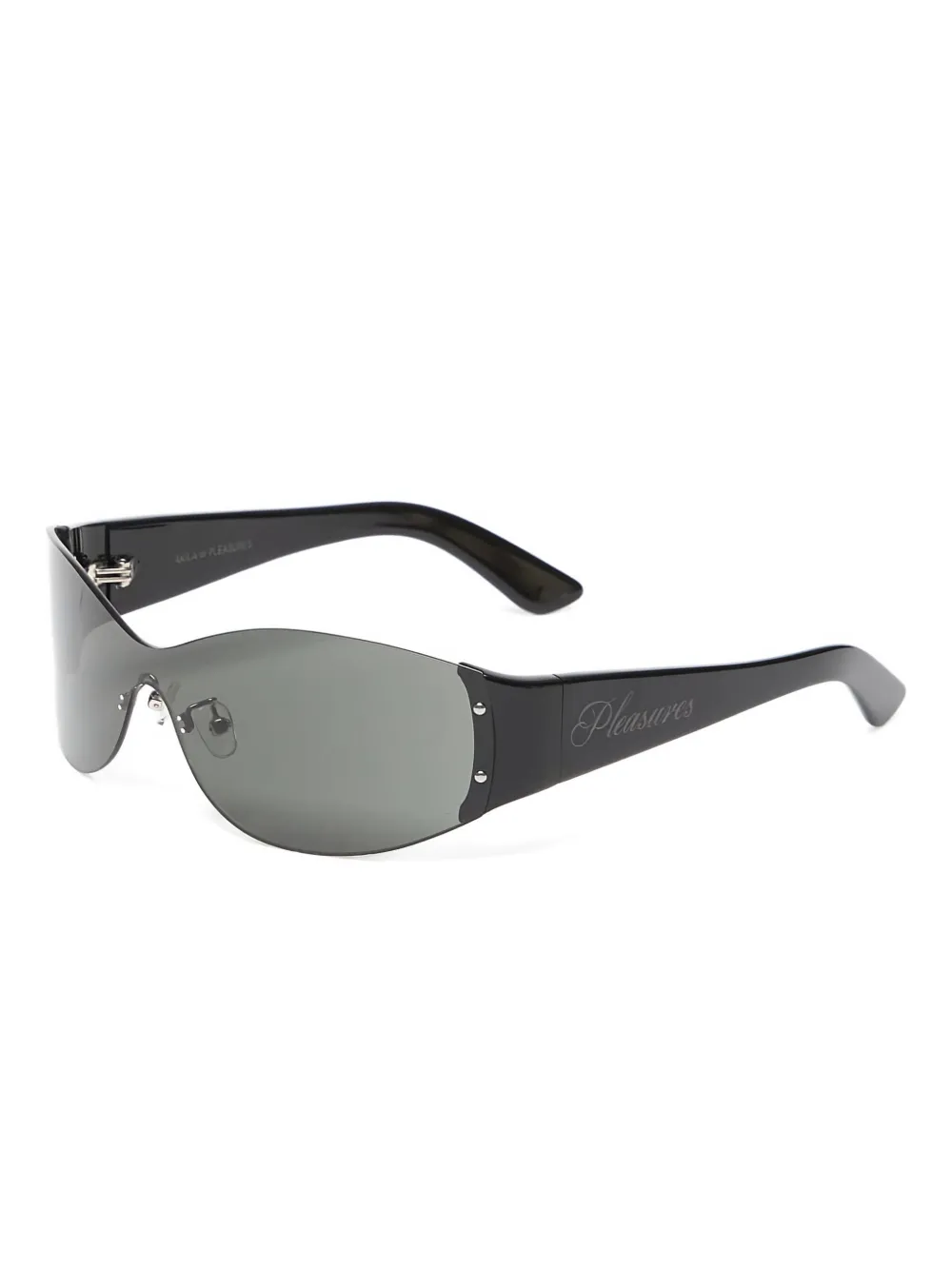 Pleasures wrap-frame sunglasses - Zwart