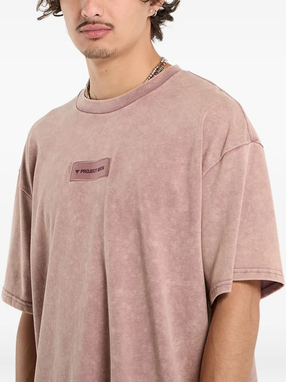 Under Armour Project Rock Patch T-shirt In Brown