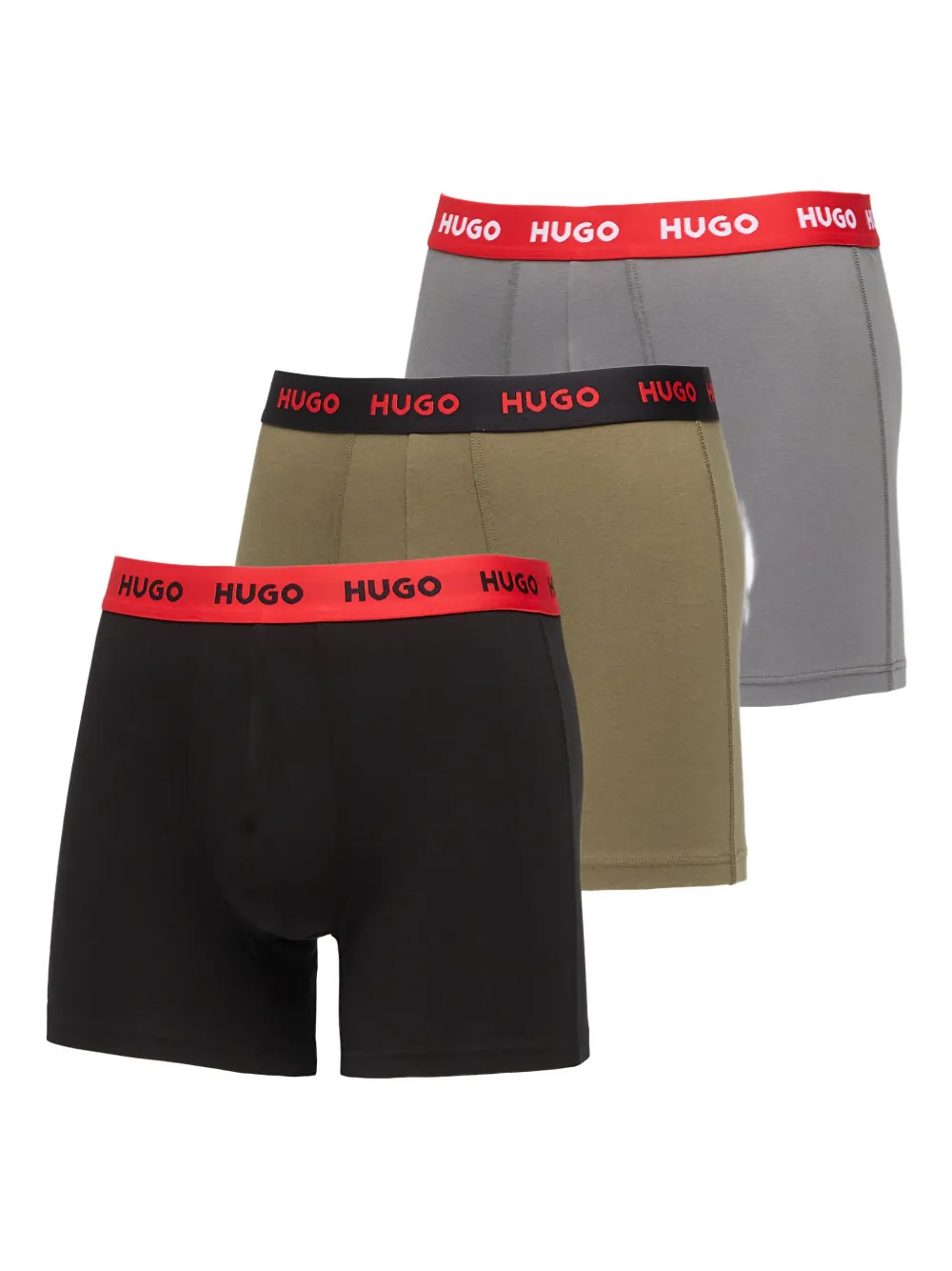 Hugo Boss Logo-waistband Boxer Briefs (pack Of Three) In Multi