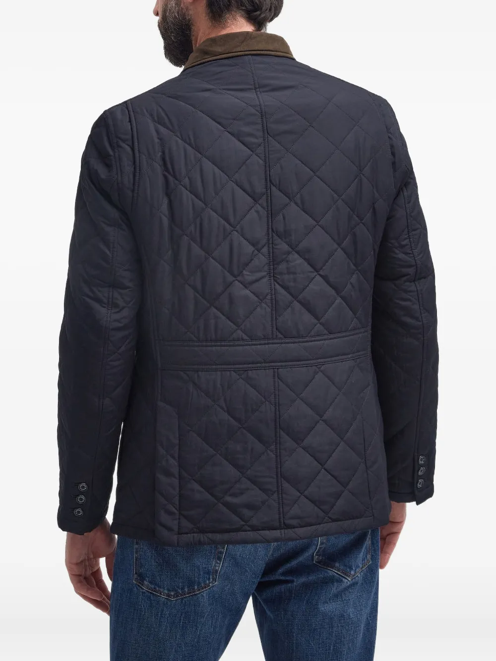 Barbour Lutz gewatteerd jack Blauw