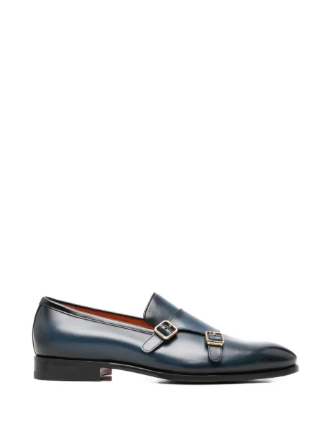 Santoni buckle strap loafers