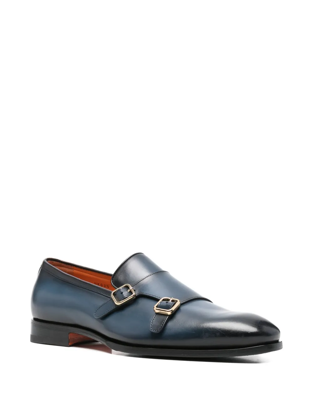 Santoni buckle strap loafers Blauw