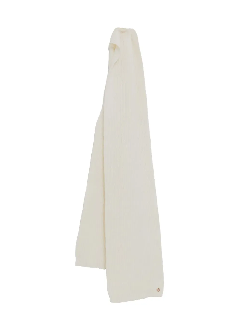 Casablanca Ribbed Wool Scarf In White