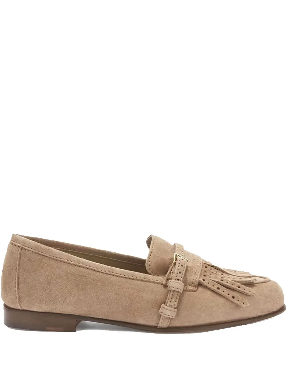 Ermanno Scervino tassel suede buckle loafers Neutrals
