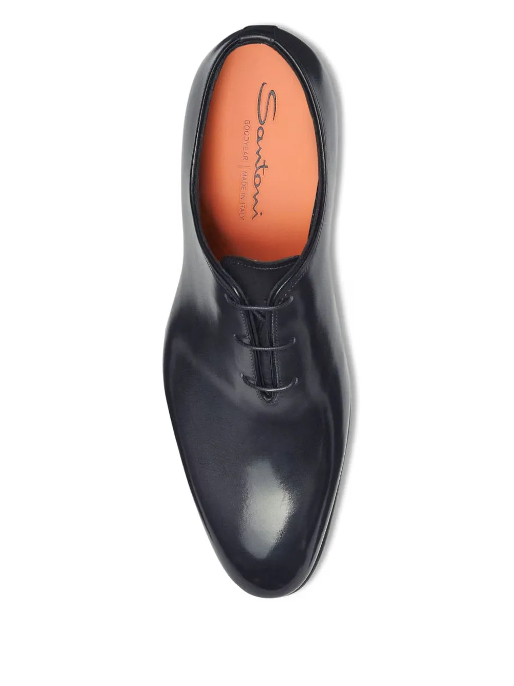 Santoni leather lace-up oxfords Blue