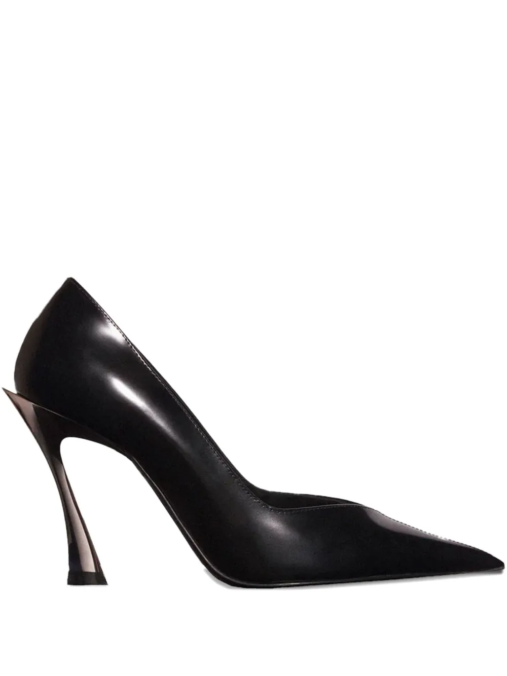 Mugler 95mm Pointed-toe Sculpted-heel Pumps In Black