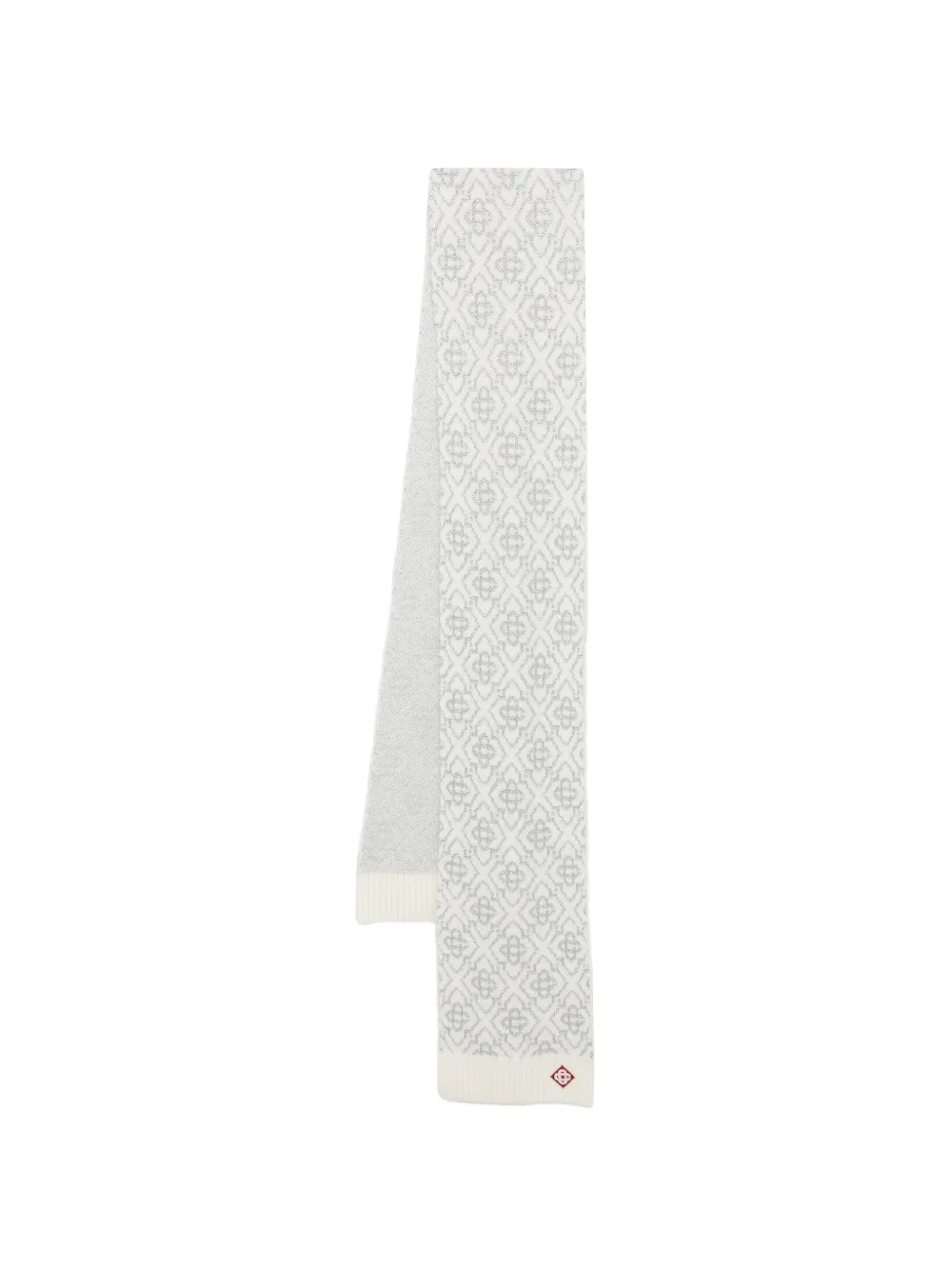 Casablanca patterned scarf - Bianco