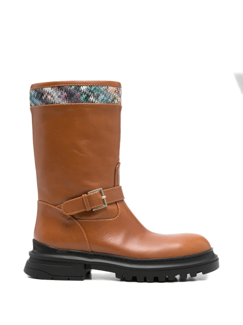 Missoni buckle strap biker boots Bruin