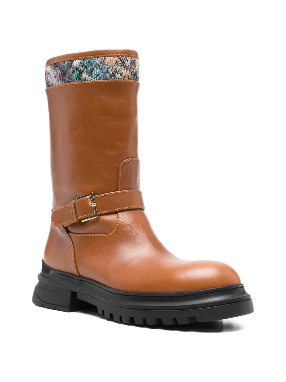 Missoni buckle strap biker boots Bruin