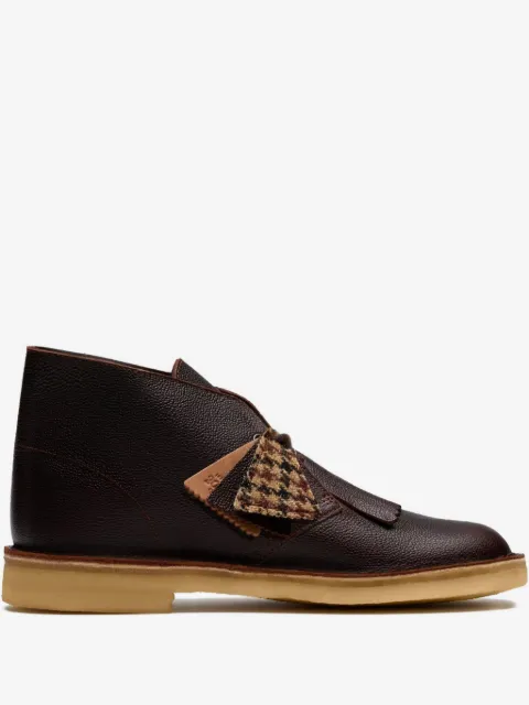 Clarks Originals leather grain tweed boots