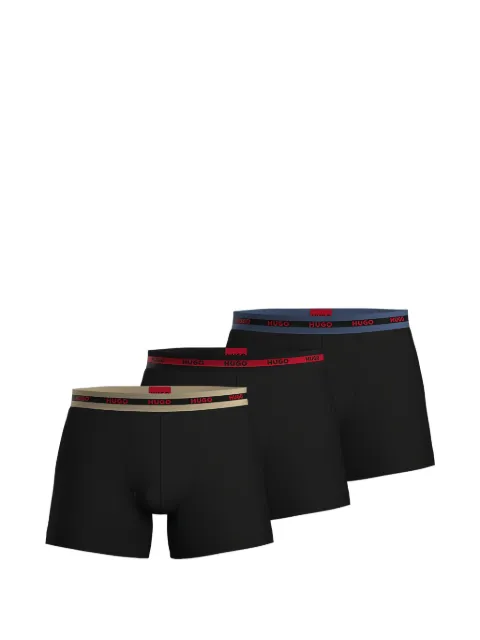 HUGO Kit 3 cuecas boxer com logo no cós