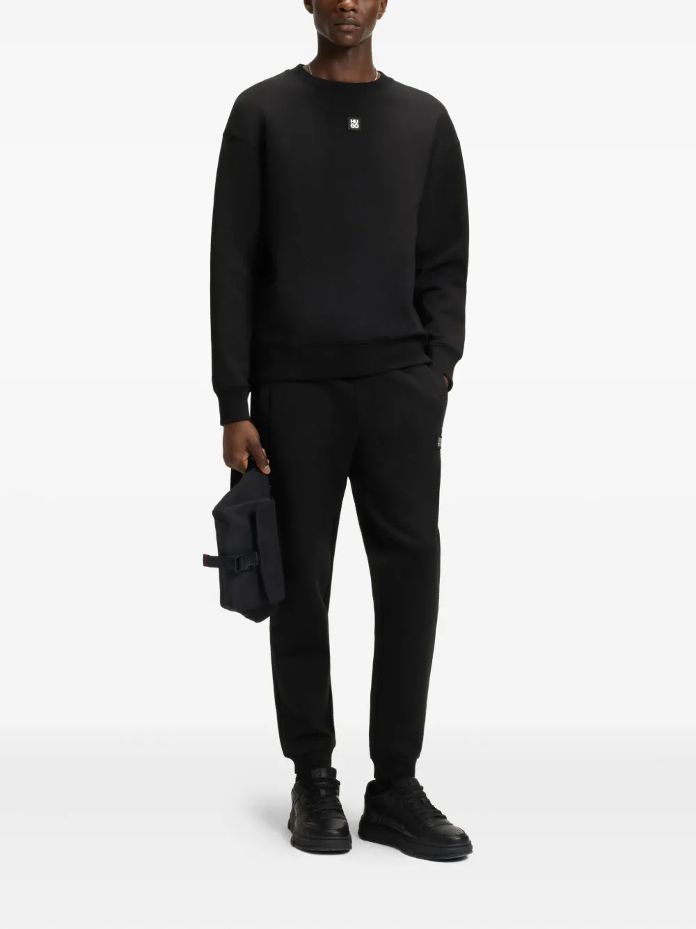 HUGO logo-patch drawstring-waistband track pants | Sweatpants | Image 2