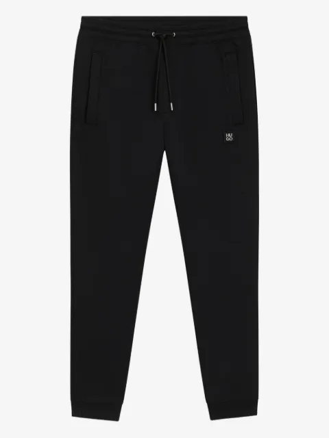 HUGO logo-patch drawstring-waistband track pants