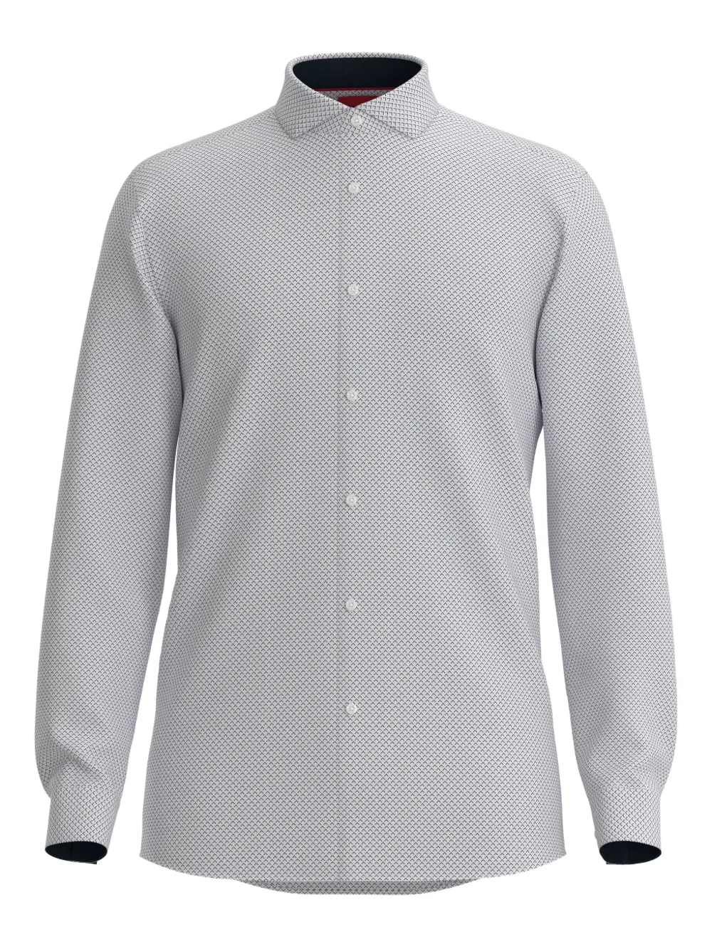 HUGO Camisa de algodão com estampa geométrica | Cinza | Image 1