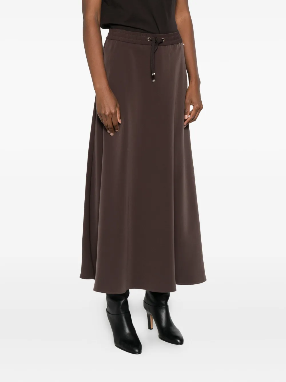 Herno Drawstring Skirt In Brown