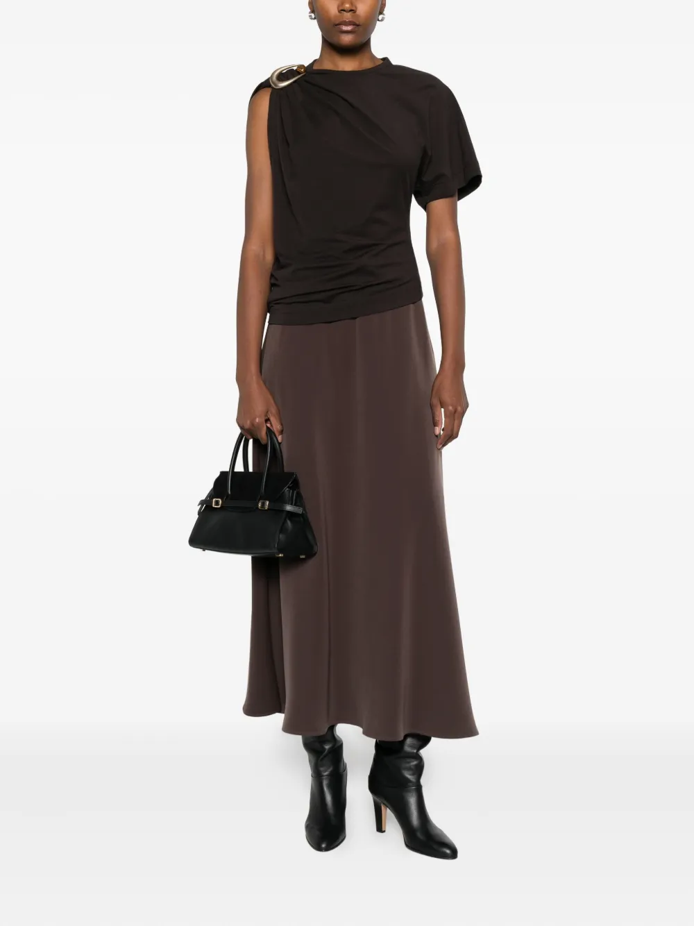 Herno drawstring skirt - Bruin