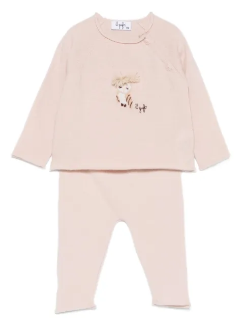 Il Gufo embroidered-detail knitted babywear set