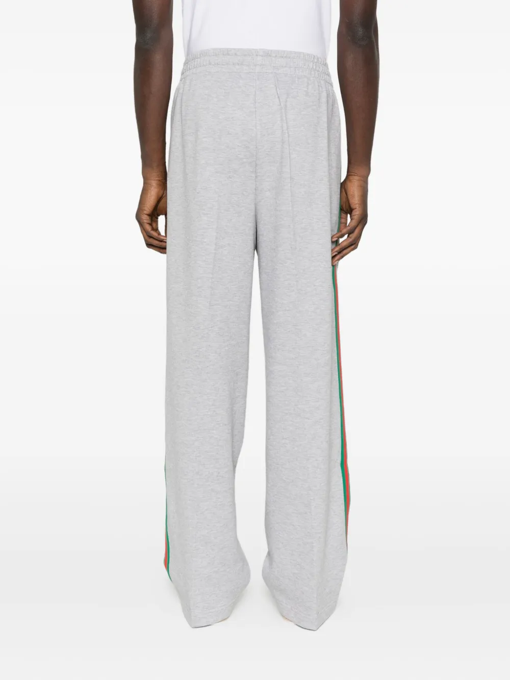 Gucci Katoenen broek met zijstreep Grijs