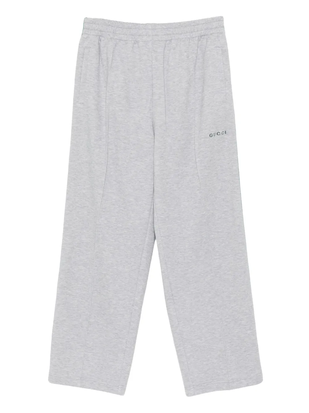 Gucci side-stripe cotton pants | Grey | Image 1