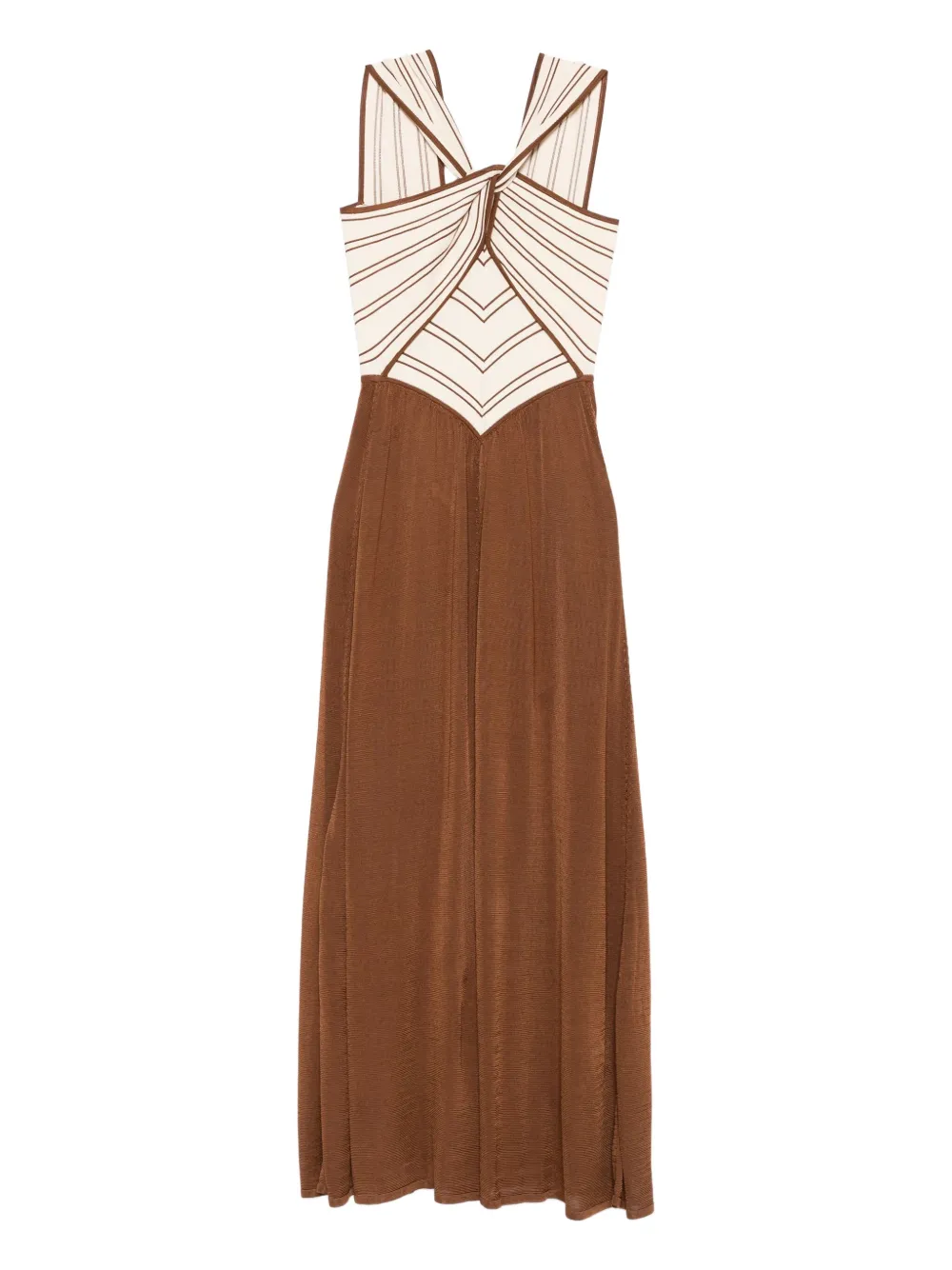 ZIMMERMANN ストライプ ドレス - ブラウン