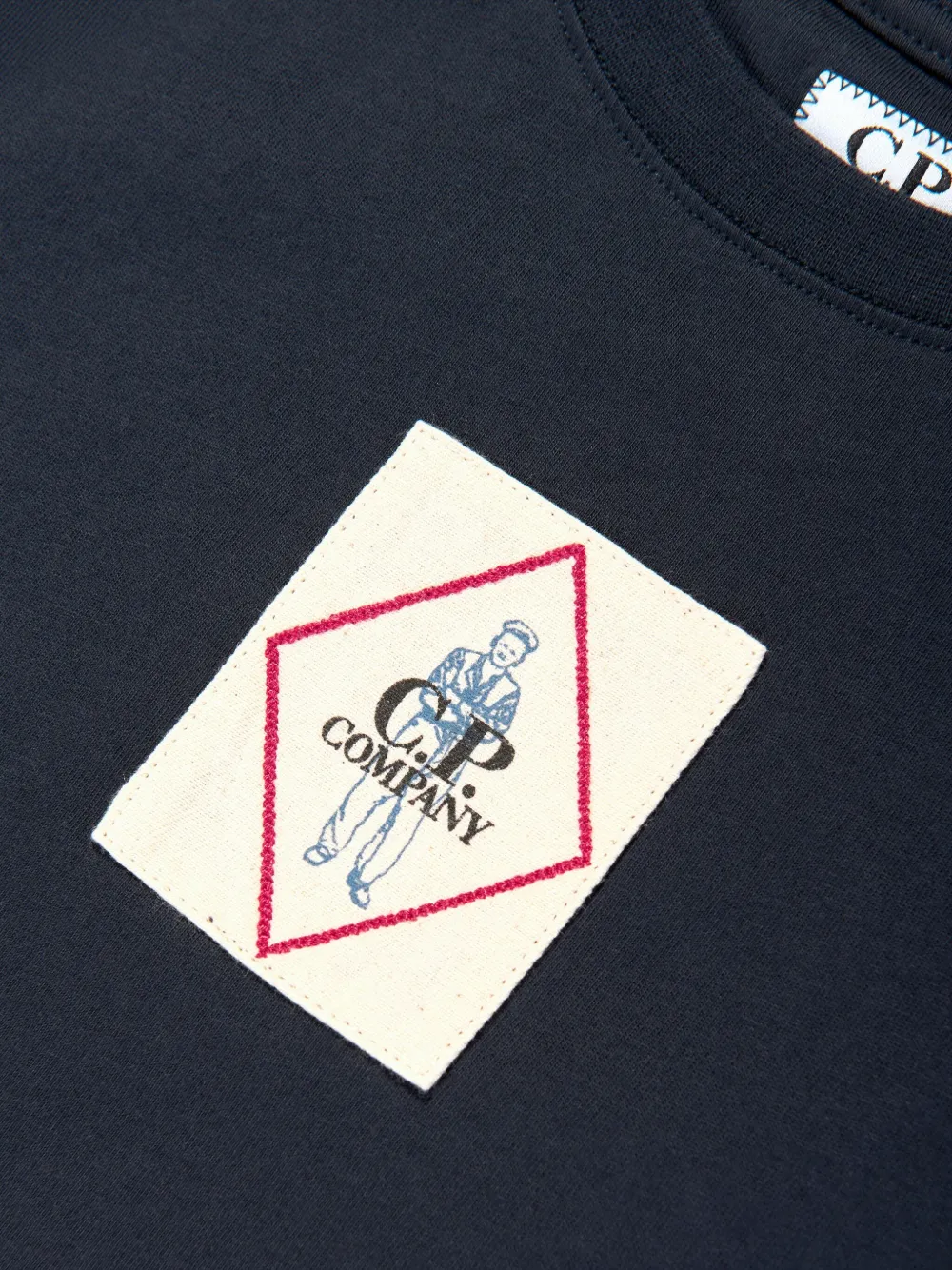 C.P. Company Kids T-shirt met logopatch Blauw