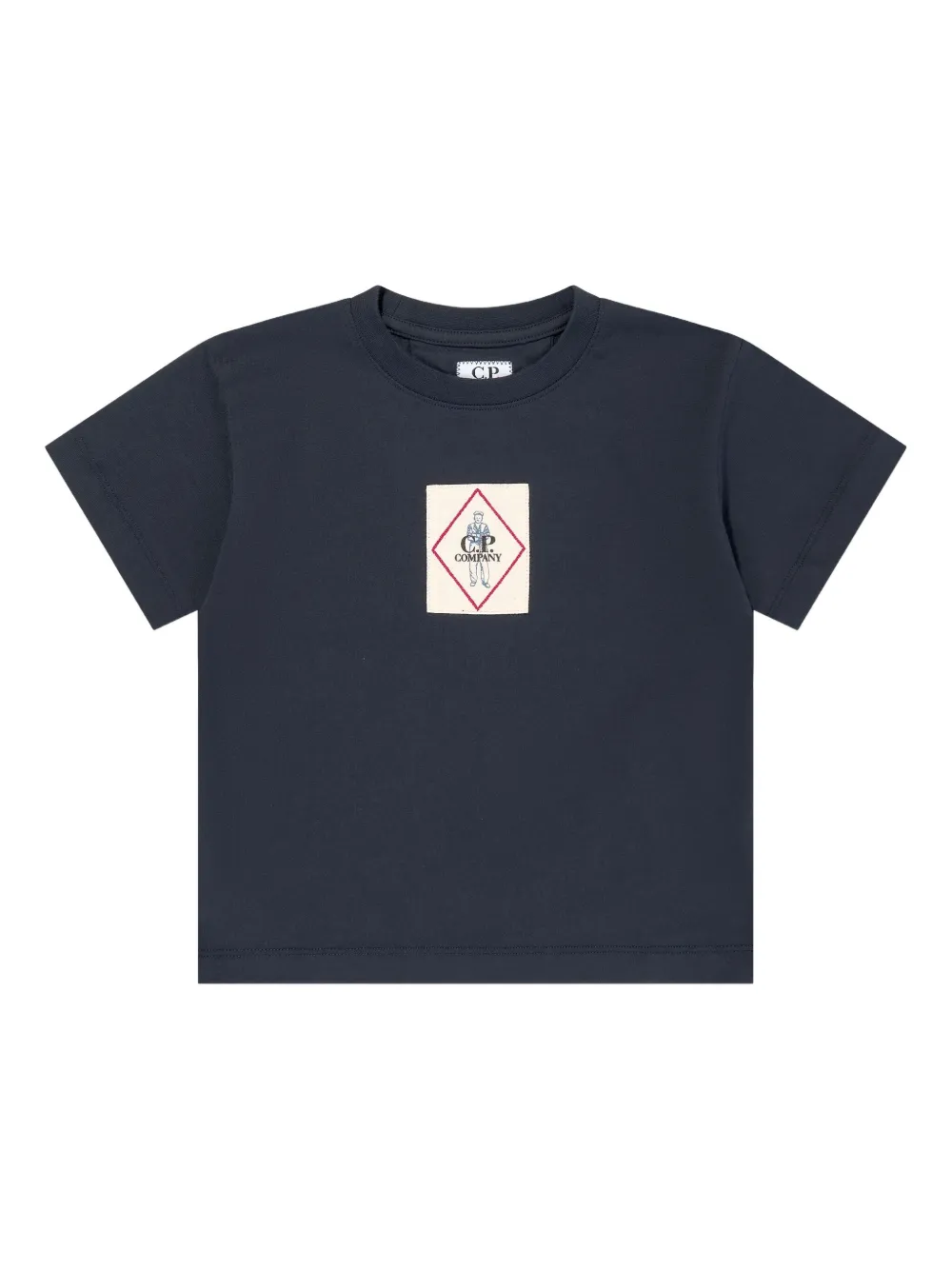 C.P. Company Kids logo-patch T-shirt - Blu