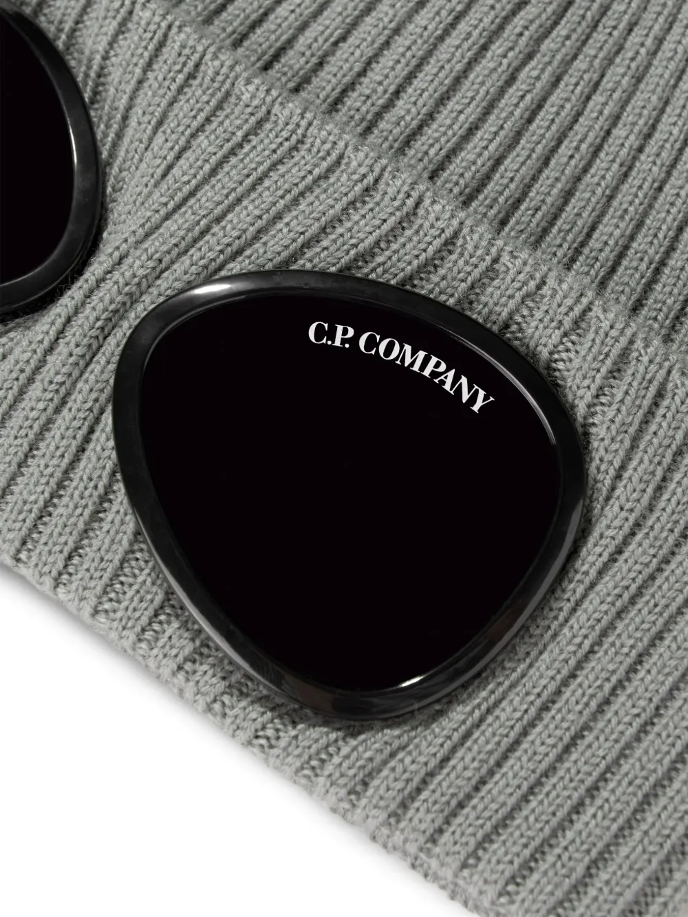 C.P. Company Kids Ribgebreide muts Grijs