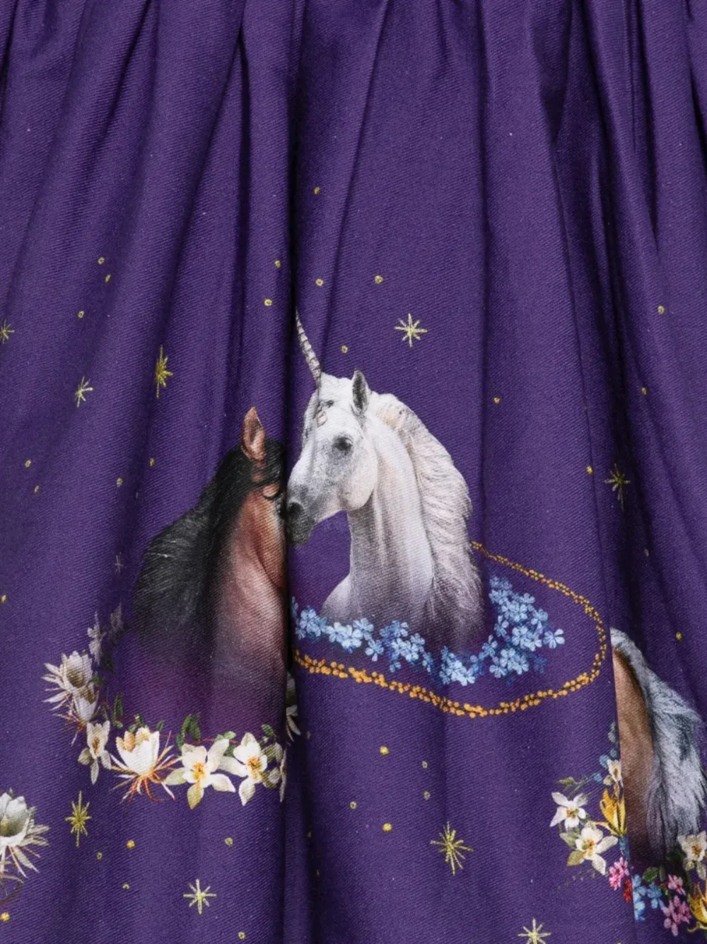 Molo Jurk met eenhoornprint en lange mouwen Paars