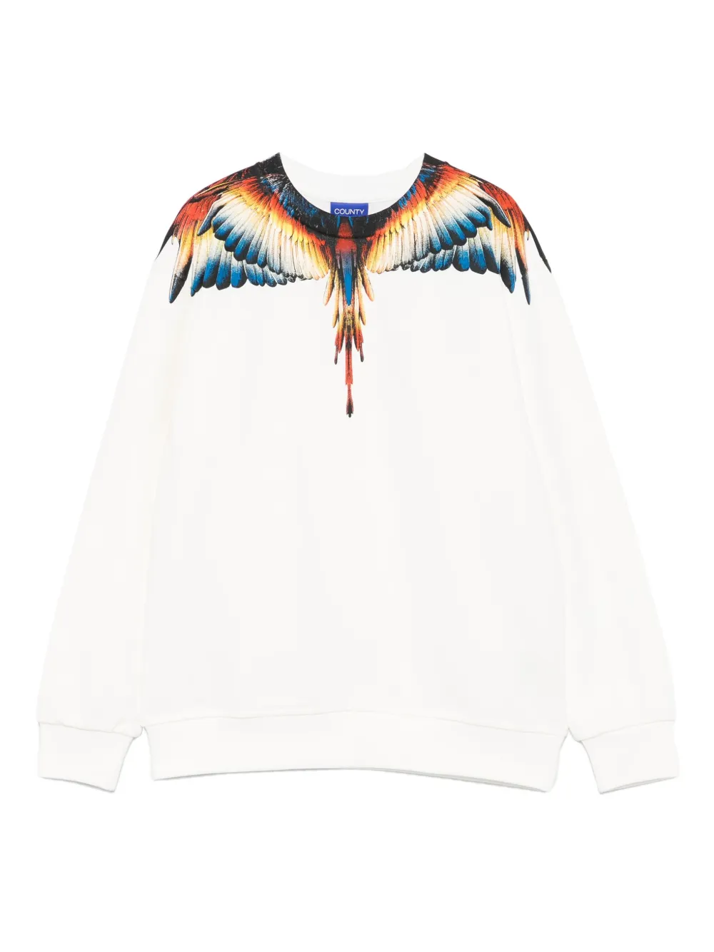 COUNTY OF MILAN KIDS wing-print sweatshirt | White | Image 1