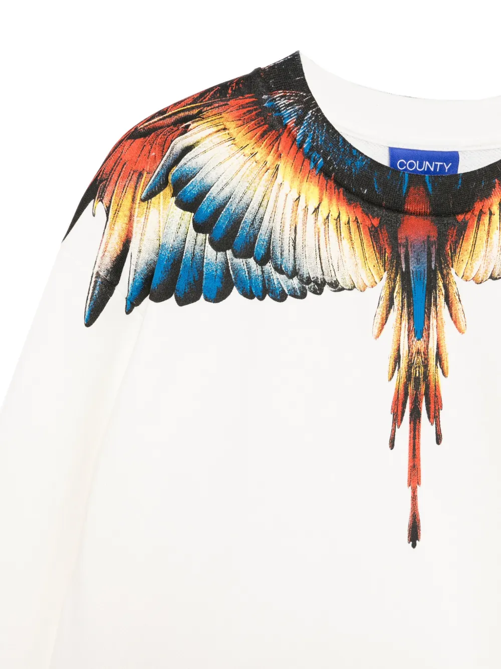 COUNTY OF MILAN KIDS Sweater met vleugelprint Wit