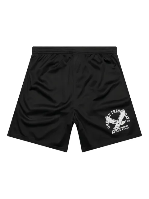 One Of These Days eagle-logo mesh shorts