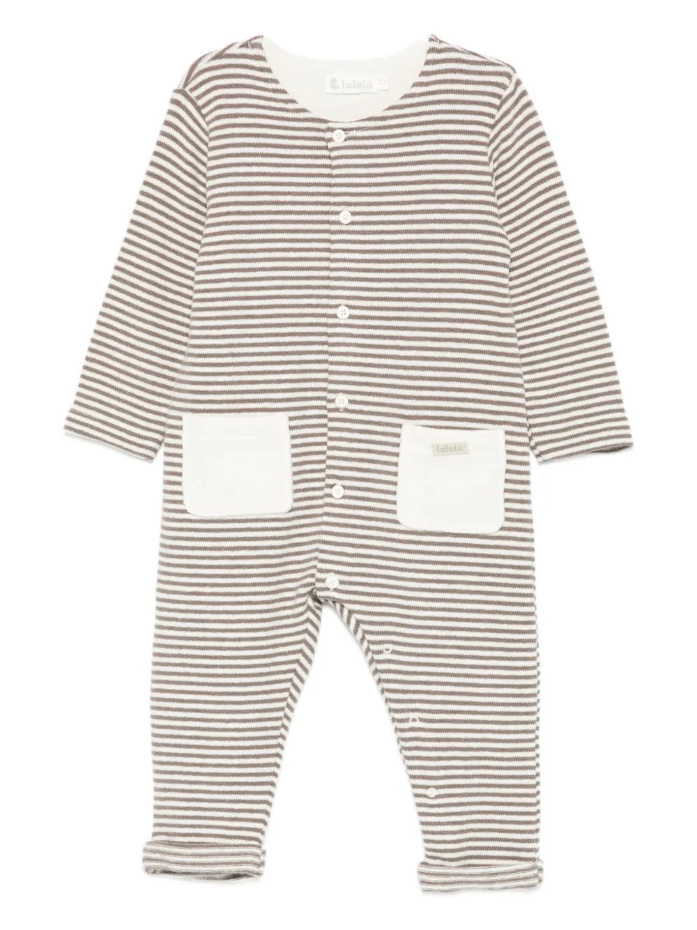 LALALU pyjama rayé | tons neutres | Image 1