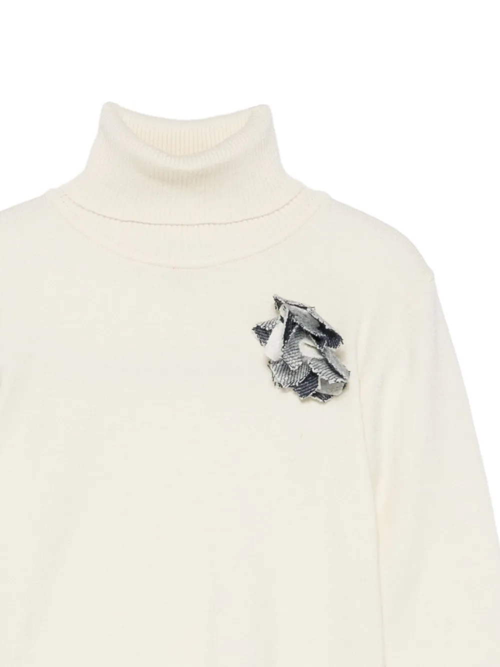 LALALU Coltrui met bloemapplicatie Beige