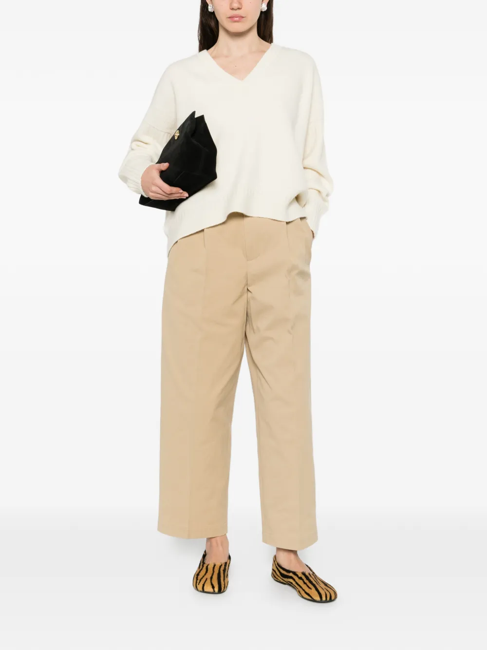 Nicholson & nicholson Karl pleated trousers - Beige