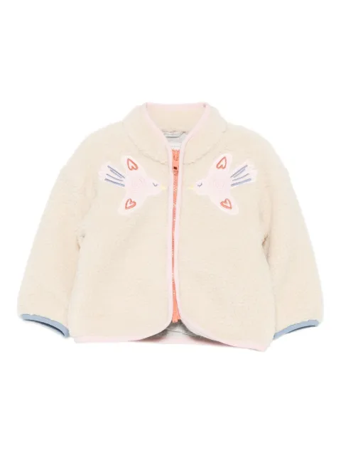 Stella McCartney Kids dove-appliqué zip-up jacket