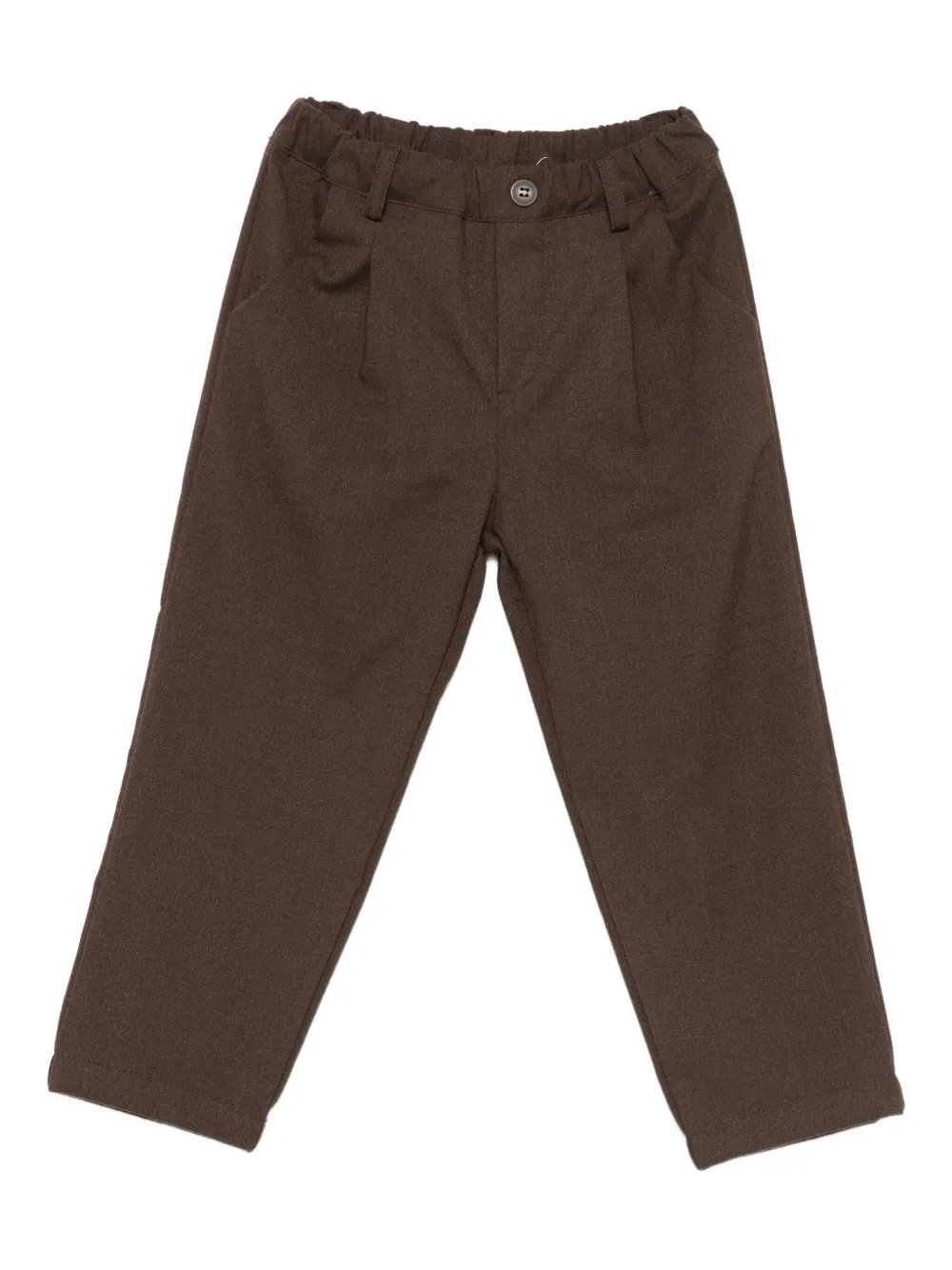 LALALU logo-patch trousers | Brown | Image 1