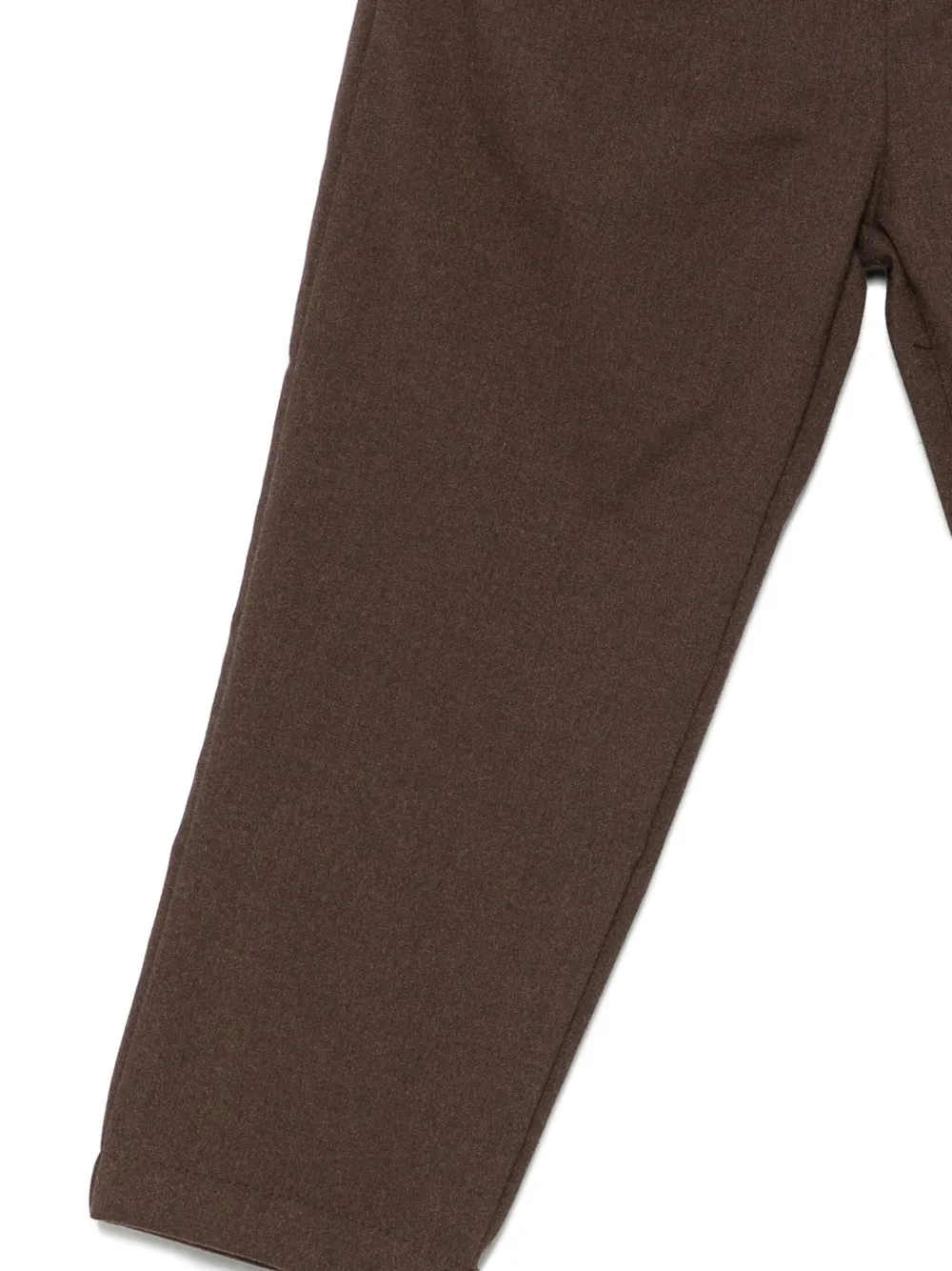Lalalù Logo-patch Trousers In Brown