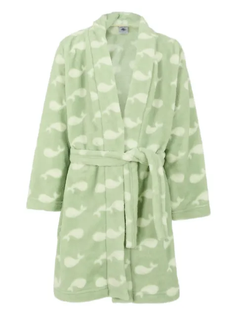 Petit Bateau whale-print belted robe