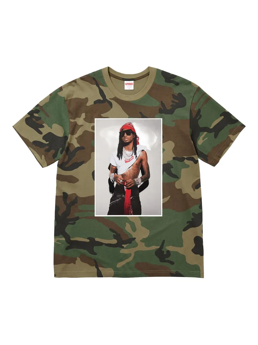 Supreme Stadium Playboi Carti "Camo" T-shirt | Green | Image 1
