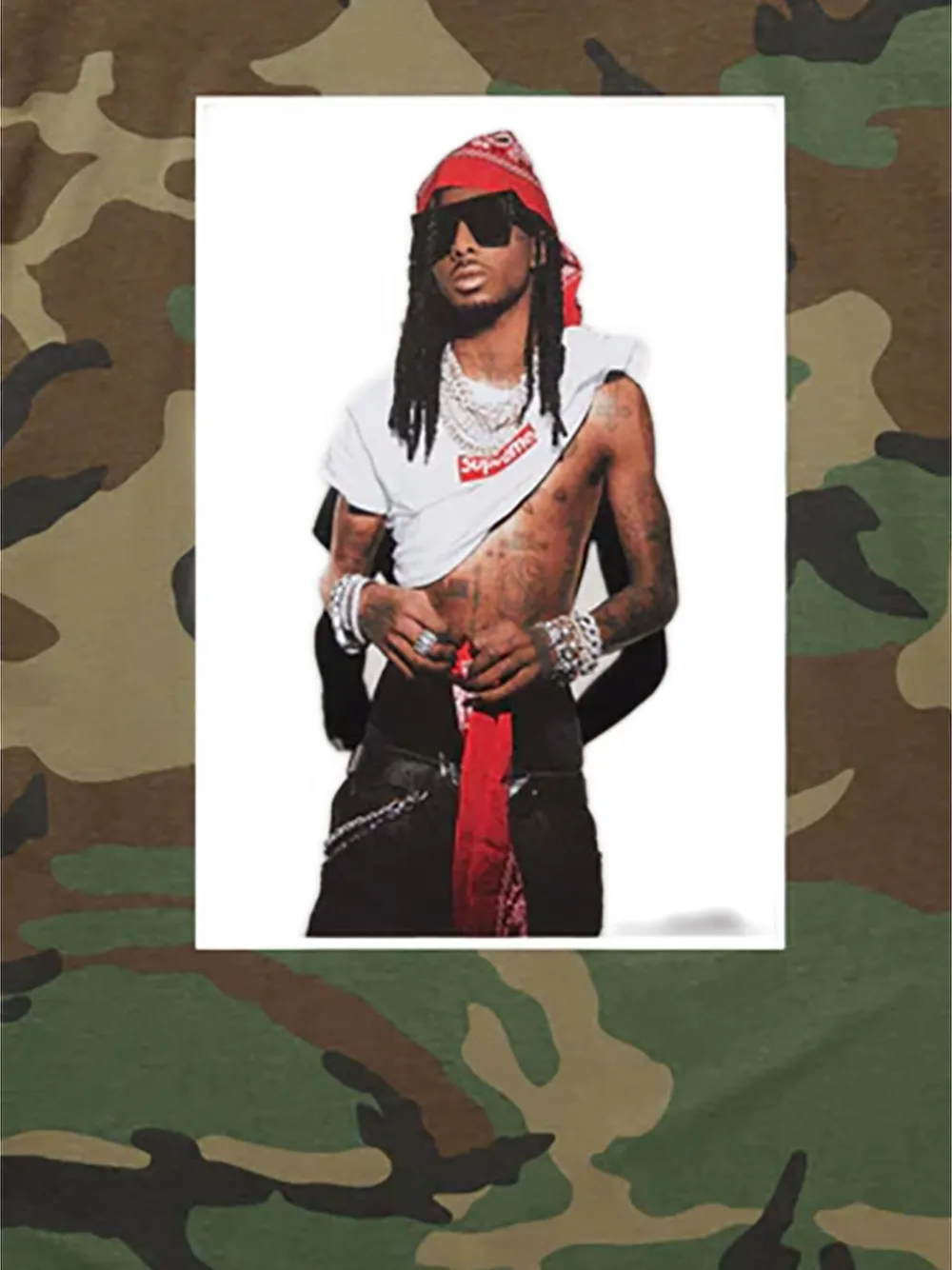 Supreme Stadium Playboi Carti "Camo" T-shirt | T-Shirts | Image 2