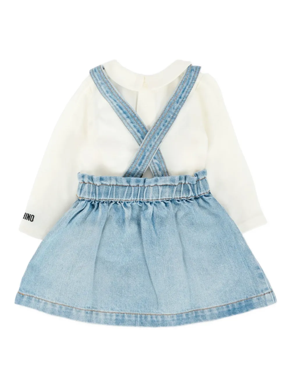 Moschino Kids Spijkerjurk verfraaid met teddybeer Blauw