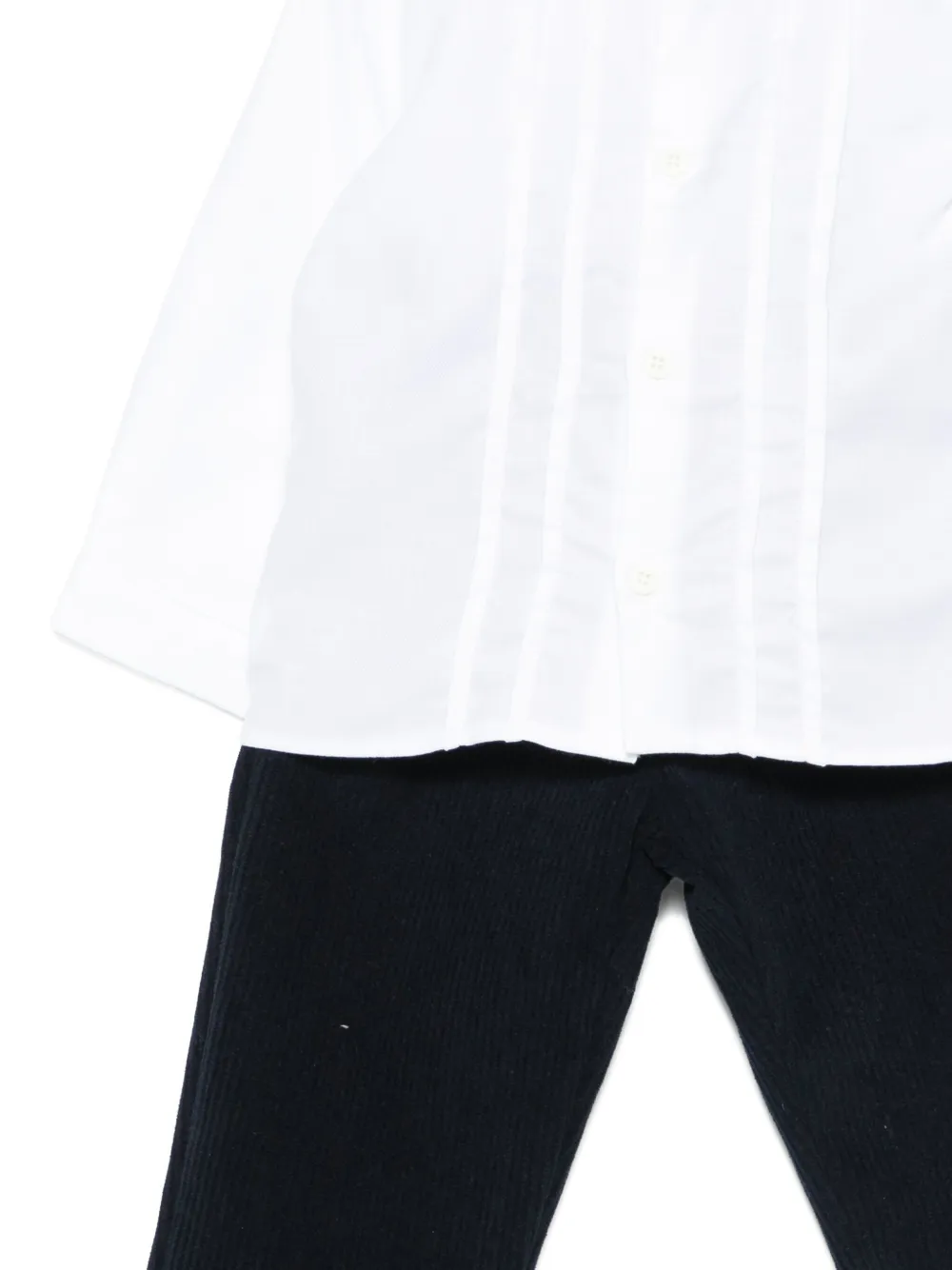 LALALU Ribfluwelen broek (set van twee) Wit